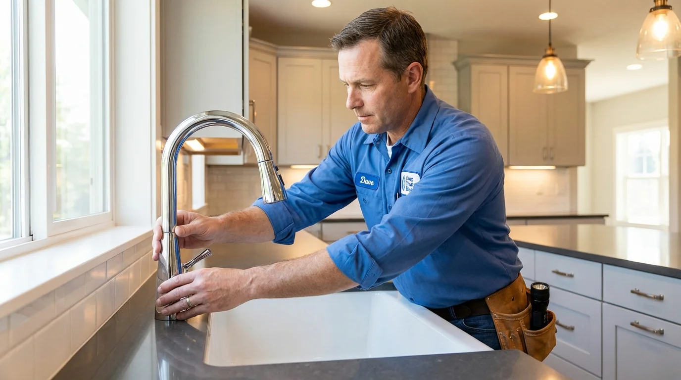 Kitchen faucet installation by Johns Plumbing LLC in Oblong
