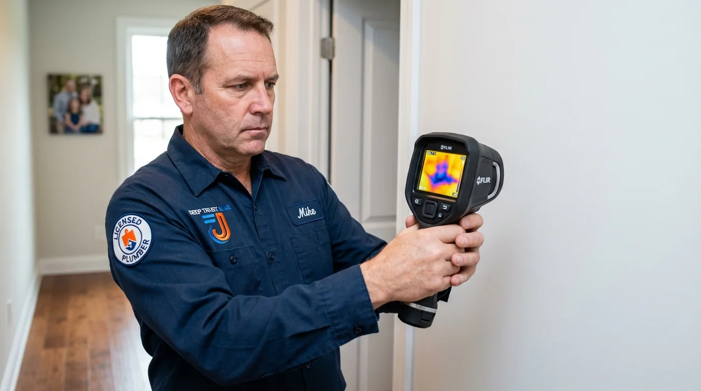 Thermal imaging leak detection by Johns Plumbing LLC in Oblong